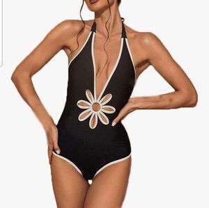 Black & White One Piece Swimsuit
